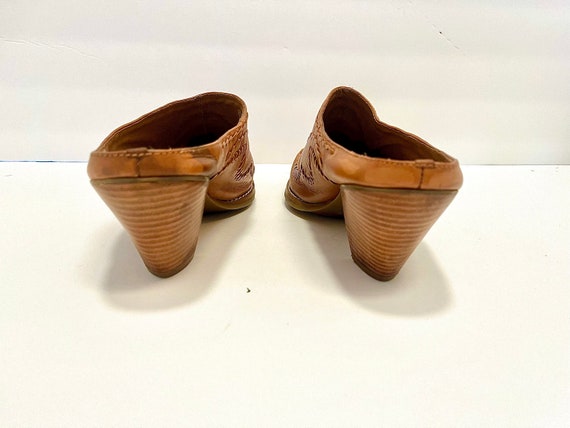 Women’s Western Boot Clogs Size 11 - Brown Leathe… - image 5