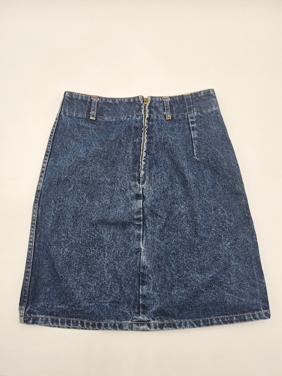 High Waist 90s Bongo Denim Skirt Small - Stonewas… - image 4