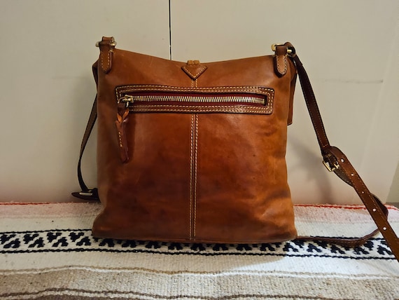 Vintage Brown Leather Dooney & Burke Bag - Brown … - image 3