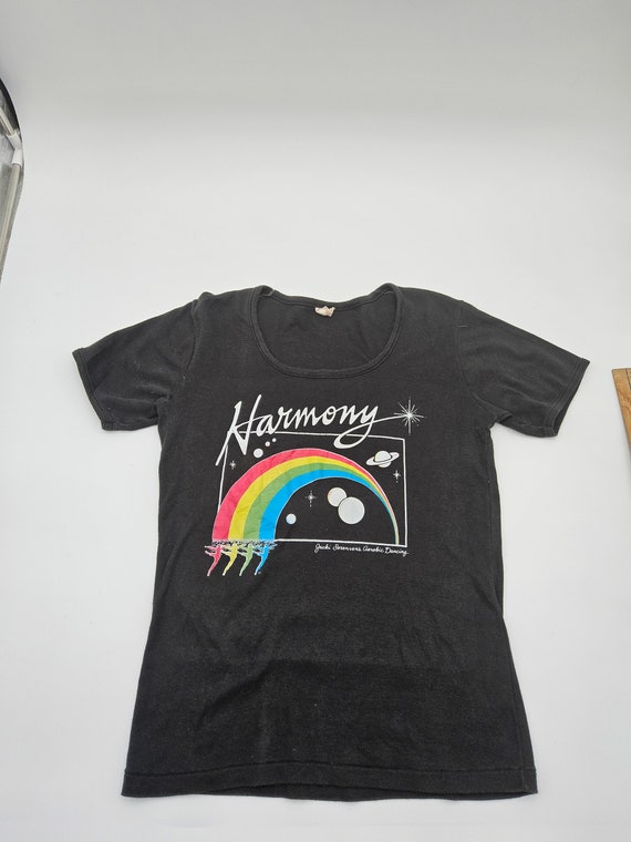 1980s Rainbow Baby Doll Shirt Large - Rainbow and… - image 7