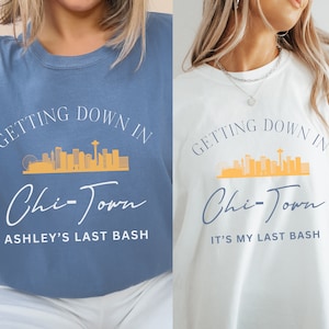 Custom Bachelorette Party Shirts, Personalized Brides Name Shirt, Bridesmaid Chicago Shirt, Chicago Bachelorette Shirts, Hen Party Shirt