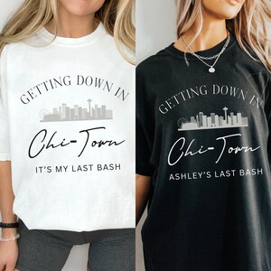 Custom Bachelorette Party Shirts, Personalized Brides Name Shirt, Bridesmaid Chicago Shirt, Chicago Bachelorette Shirts, Hen Party Shirt