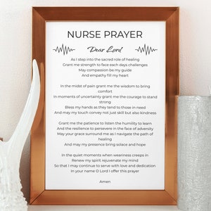 Krankenschwester Gebet SVG PDF, Krankenschwester Gebet druckbare Karte, Krankenschwester Gebetsgeschenk, christliche Karte, Gebet für Krankenschwester, Digitaldruckkarten, das Gebet der Krankenschwester