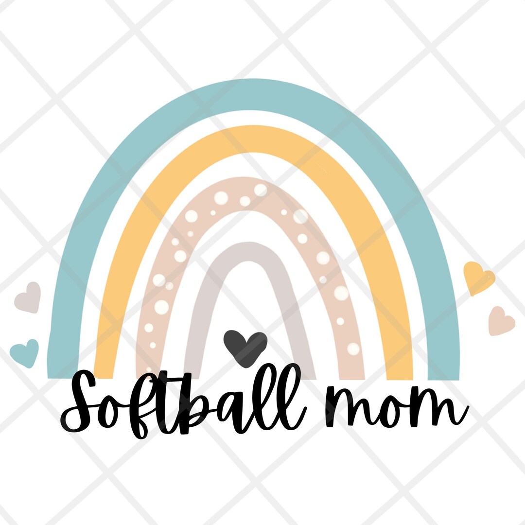 Rainbow Softball Mom SVG PNG, Play Ball Svg, Softball Mom Season, Sport ...