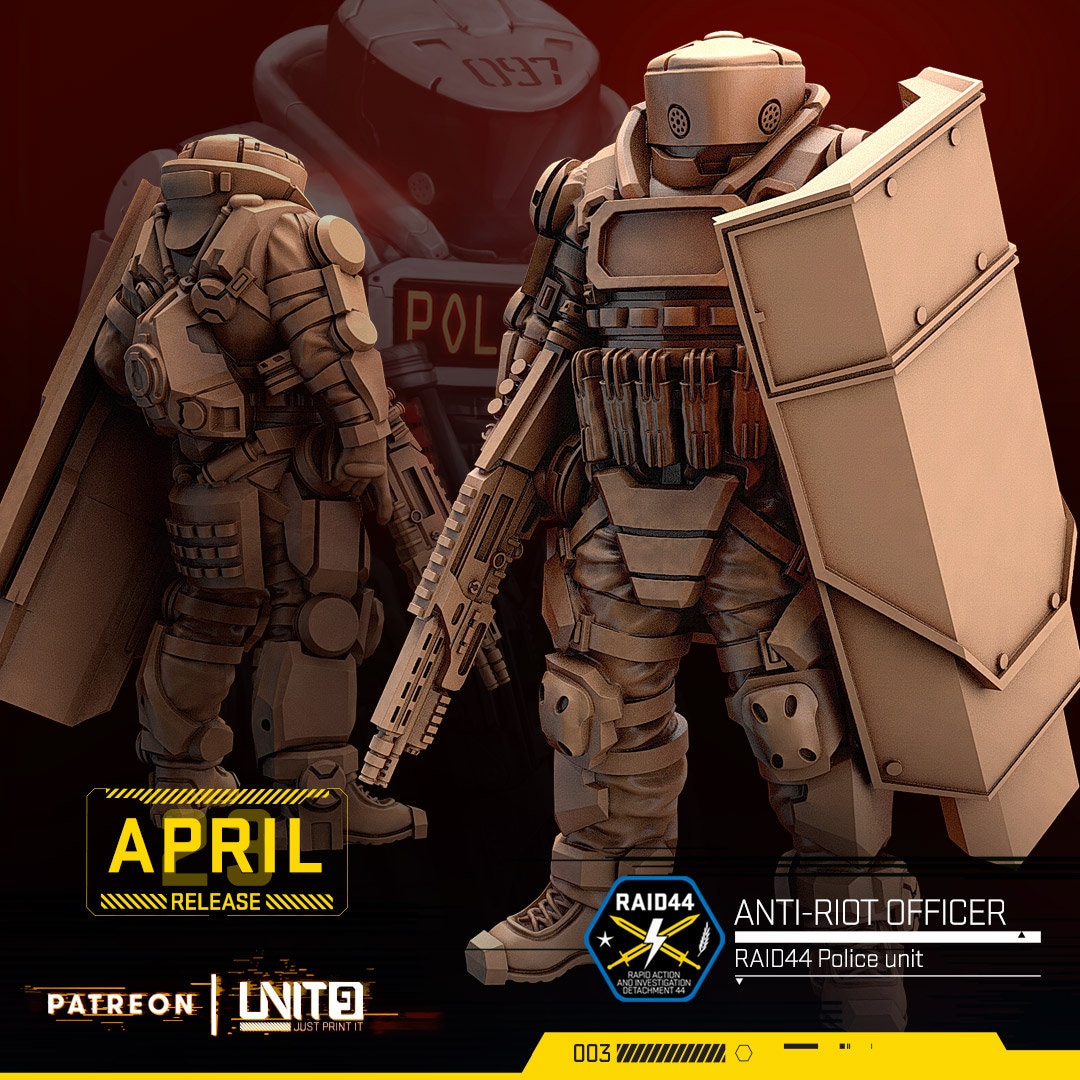 Anti-riot Police Officers - RAID44 Police Unit (4 Variants