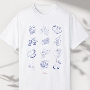 Fruit Salad Tee, Minimal Graphic Tee, Cute Fruit Shirt, Fruit Design