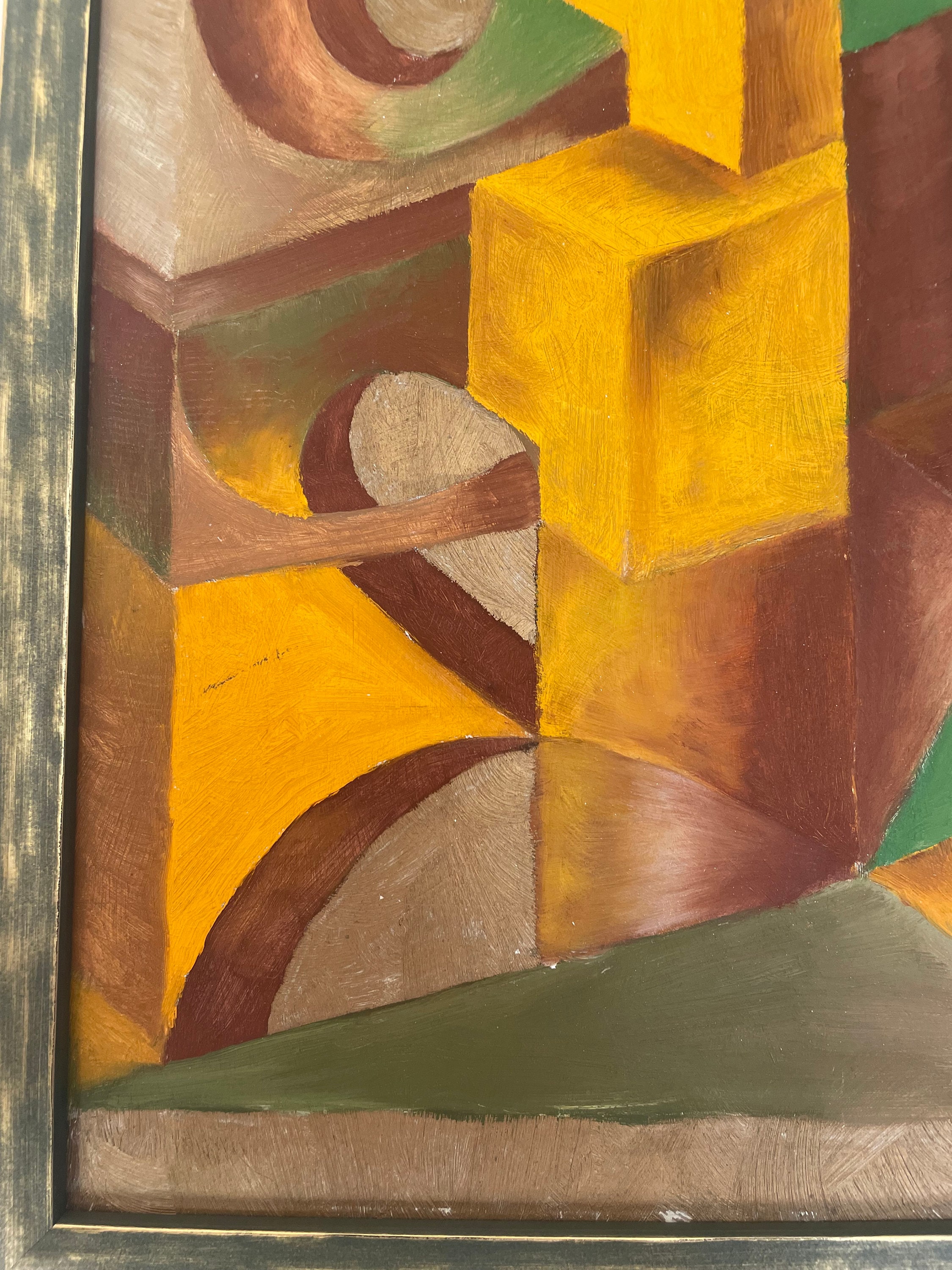 Antique 1920s Cubist Oil on Masonite Painting - Etsy