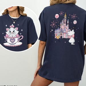 Marie Cat Tea Cup Party Shirt, Comfort Colors Shirt, The Aristocats Disney Castle Shirt, Disney Family Tee, Disneyland Cat Lady Tee, 142898