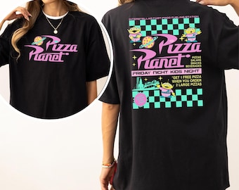 Pizza Planet Checkered Toy Story Shirts, Comfort Colors Shirt, Disney Aliens Shirt, Toy Story Family Shirts, Funny Disney Pizza Shirt,143542