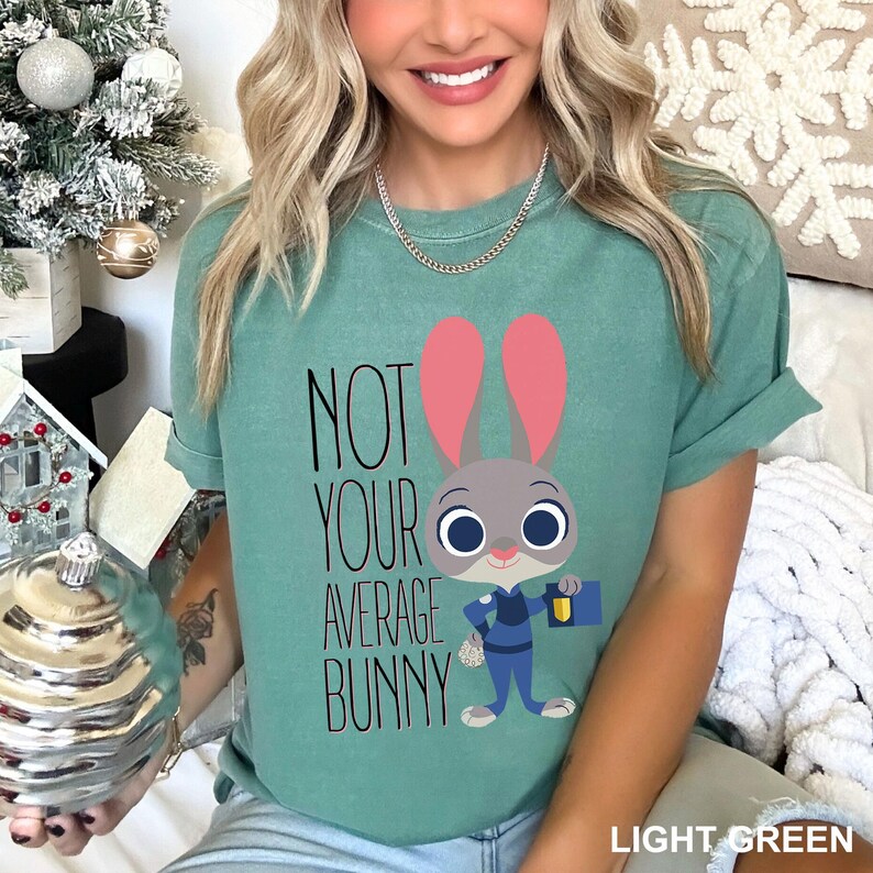 Disney Zootopia Judy Hopps Shirt, Comfort Colors Shirt, Zootopia Not Your Average Bunny Shirt, Disneyland Zootopia Police Shirt, 143860 image 13