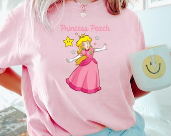 Princess Peach Shirt, Comfort Colors Super Mario Bros Shirt, Mario Family Shirts, Mario Princess Peach Shirt, Princess Shirt, 141159