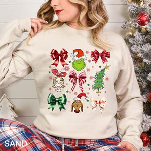 Grinch Coquette Sweatshirt, Bad Santa Shirt, Grinchmas Hoodie , Grinch Christmas, Retro Christmas Shirt,  Christmas Hoodie, 142250