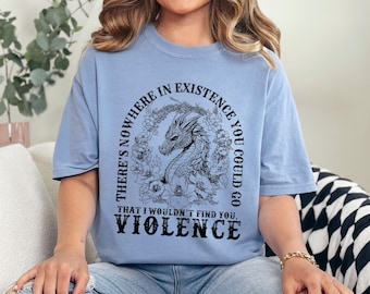 Floral Dragon Shirt, Comfort Colors, Basgiath War College Shirt, Fourth Wing Shirt, Violence Dragon Rider Shirt, Basgiath Dragon Tee, 144648