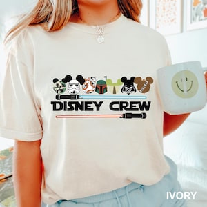 Camiseta de Star Wars Disney Crew, camiseta Disney de colores cómodos, camiseta familiar de Star Wars, camiseta Disney Star Wars, camiseta Disney Crew 141160 imagen 2