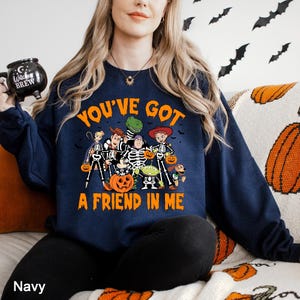 Toy Story Halloween Sweatshirt, Toy Story Halloween Hoodie, Woody Buzz Jessie and Rex Halloween Sweatshirt, Disney Halloween Hoodie, 141634