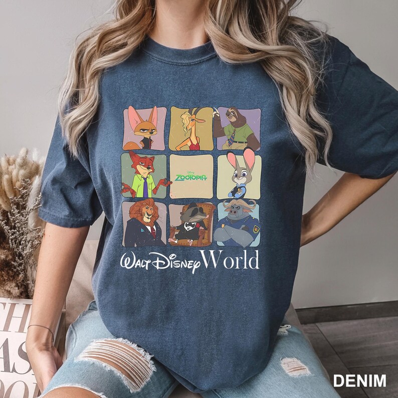 Disney Zootopia Characters Shirt, Comfort Colors Shirt, Disney Family Trip Shirt, Zootopia Tee, Zootopia Walt Disney World Shirt, 143867 image 3