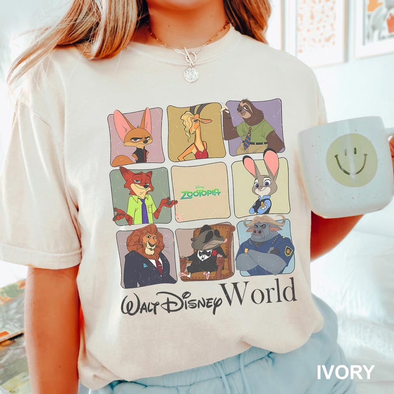 Disney Zootopia Characters Shirt, Comfort Colors Shirt, Disney Family Trip Shirt, Zootopia Tee, Zootopia Walt Disney World Shirt, 143867 image 6