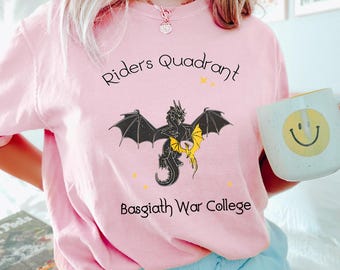 Riders Quadrant Basgiath War College Shirt, Comfort Colors, Dragon Rider Shirt, Fantasy Book Lover Shirt, Basgiath Dragon Rider Tee, 144647