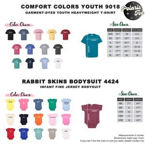 a poster with different colors and sizes of shirts