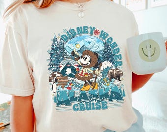 Disney Alaska Cruise 2025 Shirt, Comfort Colors,Family Cruise Matching Shirt, Wonder Cruise Trip Shirt, Mickey And Friends Alaska Tee,143348