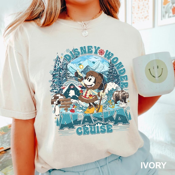 Disney Alaska Cruise 2025 Shirt, Comfort Colors,Family Cruise Matching Shirt, Wonder Cruise Trip Shirt, Mickey And Friends Alaska Tee,143348