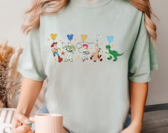 Toy Story Disney Shirt, Buzz Woody Jessie Tee, Mickey Balloon Family Trip Shirt, Disney Matching Comfort Colors Tee,Pixar Park Outfit 141952