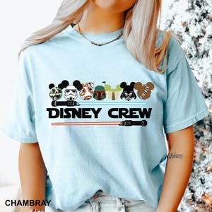 Camiseta de Star Wars Disney Crew, camiseta Disney de colores cómodos, camiseta familiar de Star Wars, camiseta Disney Star Wars, camiseta Disney Crew 141160 imagen 5
