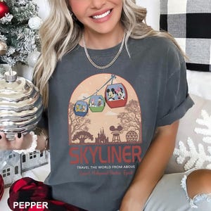Vintage Mickey and Friends Skyliner Shirt, Comfort Colors, Travel The World From Above Shirt, Epcot Disney Tee, Hollywood Studios Tee,143589
