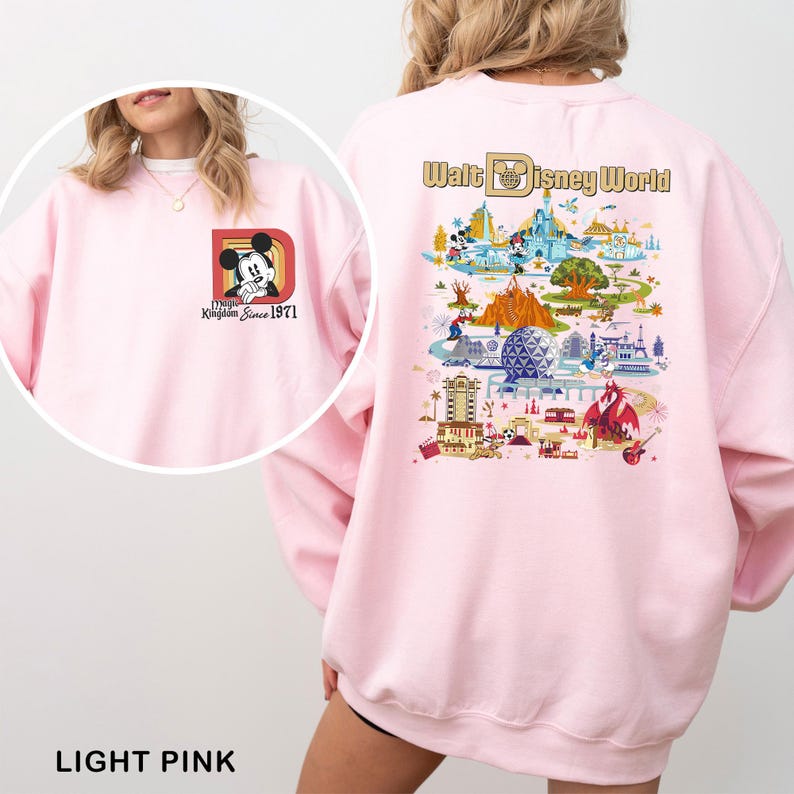 Retro Walt Disneyworld Mickey Sweatshirt, Disney Parks Sweatshirt, Four Parks Disney World Hoodie, Vintage Disney Crewneck, 143829 image 2