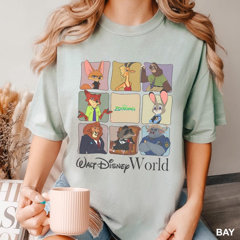 Disney Zootopia Characters Shirt, Comfort Colors Shirt, Disney Family Trip Shirt, Zootopia Tee, Zootopia Walt Disney World Shirt, 143867 image 1