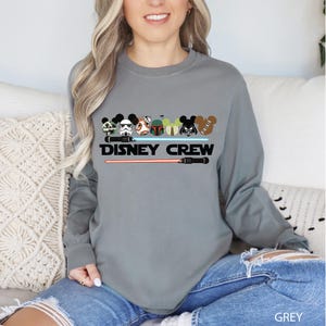 Camiseta de Star Wars Disney Crew, camiseta Disney de colores cómodos, camiseta familiar de Star Wars, camiseta Disney Star Wars, camiseta Disney Crew 141160 imagen 13