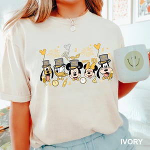 Disney Happy New Year Shirts, Comfort Colors Disney Shirt, Disney Friends Tee, Happy New Year 2025 Shirt, Disney New Year's Eve Tee, 142294