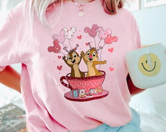 Disney Squirrels Chip and Dale Valentine's Day Shirt, Disney Love Shirt, Disney Valentine Shirt, Disney Couple Shirt, 140634