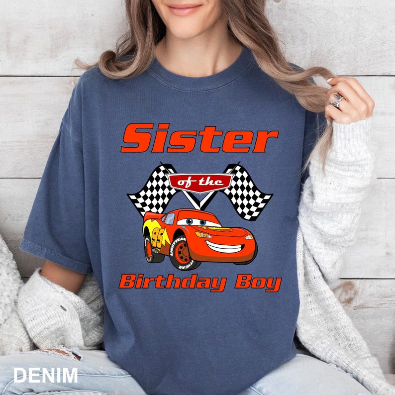 CustomCars Birthday Shirt,Custom Cars Shirt, Comfort Colors Pixar Tee, Matching Family Cars Shirt, Lightning McQueen Tee, Disney Trip,142262 image 5