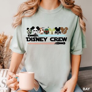 Camiseta de Star Wars Disney Crew, camiseta Disney de colores cómodos, camiseta familiar de Star Wars, camiseta Disney Star Wars, camiseta Disney Crew 141160 imagen 3