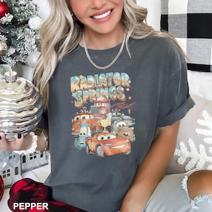Retro Radiator Springs Cars Movie Shirts, Comfort Colors Shirt, Lightning McQueen T-Shirt, Cars Movie Disney Shirt, Disney Cars Tee, 142358 bild 2