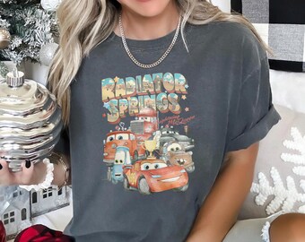 Retro Radiator Springs Cars Movie Shirt, Comfort Colors Shirt, Lightning McQueen Shirt, Cars Movie Disney Shirt, Disney Cars Shirt, 142358