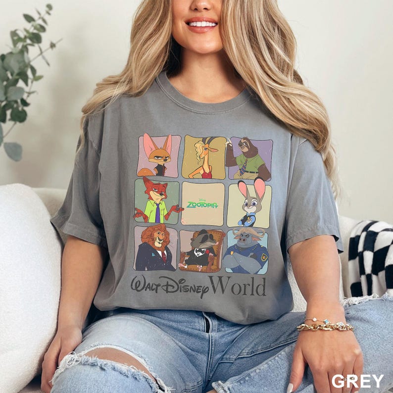 Disney Zootopia Characters Shirt, Comfort Colors Shirt, Disney Family Trip Shirt, Zootopia Tee, Zootopia Walt Disney World Shirt, 143867 image 5