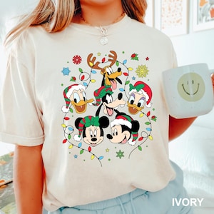 Disney Mickey And Friends Christmas Shirt, Disney Christmas Shirt, Disney Friends Christmas Shirt, Disney World, Comfort Colors Shirt 142211