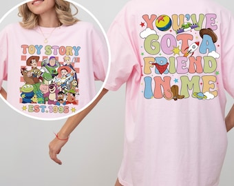 Vintage Toy Story Est 1995 Shirt, Comfort Colors Shirt, Toy Story You've Got a Friend In Me Shirt, Woody Buzz Jessie Bullseye Rex Tee 142225
