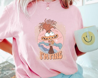 I'm Fine Anxiety Shirt,Comfort Colors,Inside Out 2 Anxiety Shirt,Disneyland Emotions Shirt, Disney Family Vacation Tee,Mental Health  143161