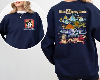 Retro Walt Disneyworld Mickey Sweatshirt, Disney Parks Sweatshirt, Four Parks Disney World Hoodie, Vintage Disney Crewneck, 143829