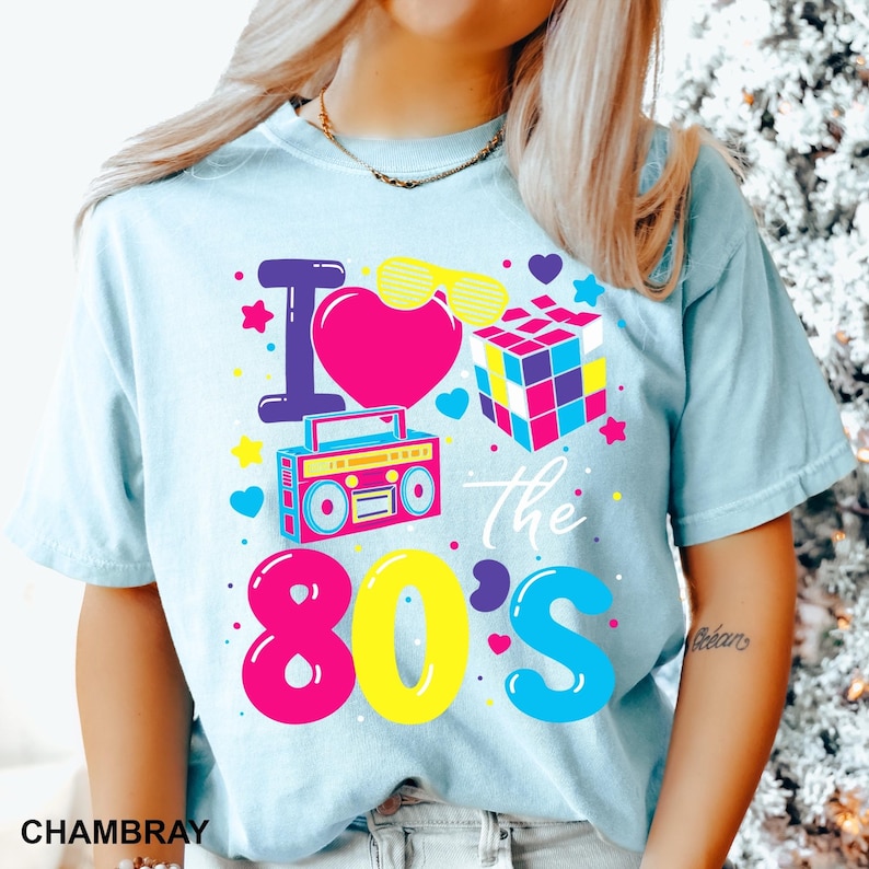 I Love The 80'S Shirt, Comfort Colors 80S Shirt, 80S Party Shirt, 80S Trip Shirt, 80S Group Shirt, Retro 80S Shirt image 8