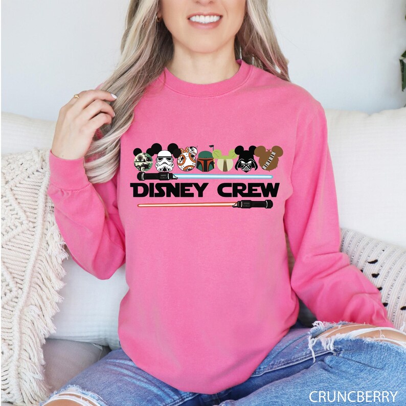 Camiseta de Star Wars Disney Crew, camiseta Disney de colores cómodos, camiseta familiar de Star Wars, camiseta Disney Star Wars, camiseta Disney Crew 141160 imagen 11