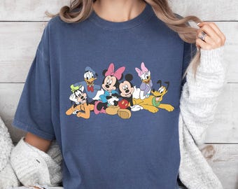 Disney Friends Shirt, Comfort Colors Disney Shirt, Disney Family Trip Shirt, Disney Mickey and Minnie Shirt, Disney Characters Shirt 141028
