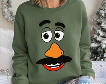 Mr Potato And Mrs Potato Sweatshirt, Disney Couples Sweatshirt, Toy Story Hoodie, Potato Face Hoodie, Family Matching Crewneck, 143879