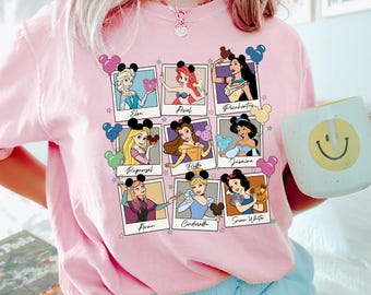 Disney Princesses, Disney Princesses Shirt, Princesses Shirt, Cinderella Belle Ariel Anna Elsa Moana Merida Tiana Snow White Shirts, 142296