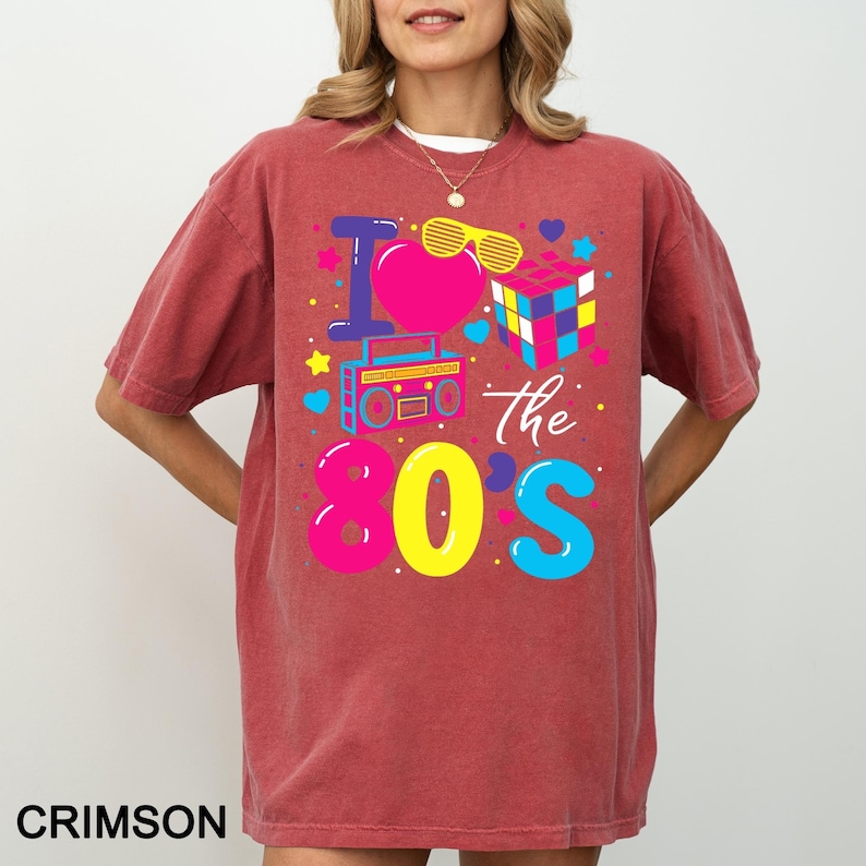 I Love The 80'S Shirt, Comfort Colors 80S Shirt, 80S Party Shirt, 80S Trip Shirt, 80S Group Shirt, Retro 80S Shirt image 12