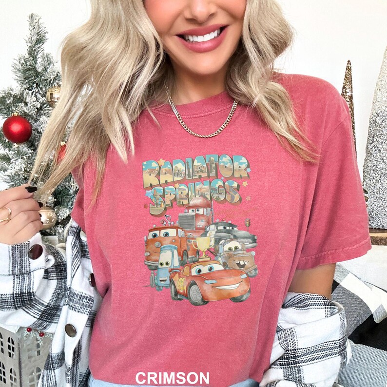 Retro Radiator Springs Cars Movie Shirts, Comfort Colors Shirt, Lightning McQueen T-Shirt, Cars Movie Disney Shirt, Disney Cars Tee, 142358 bild 8