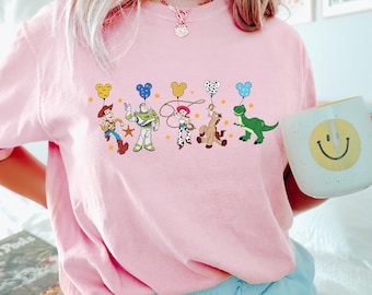 Toy Story Disney Shirt, Buzz Woody Jessie Tee, Mickey Balloon Family Trip Shirt, Disney Matching Comfort Colors Tee,Pixar Park Outfit 141952